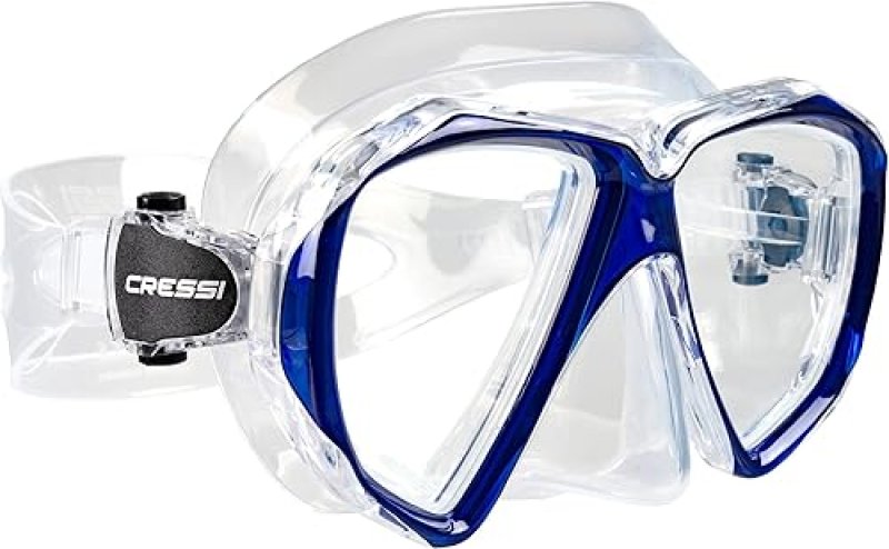 CRESSI ADULT SNORKELING KIT: DUAL LENS MASK + DRY SNORKEL SET, SOFT SILICONE, PERFECT SEAL, DESIGNED IN ITALY
