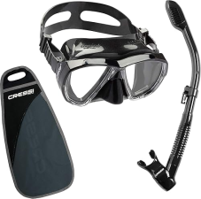 CRESSI HIGH PERFORMANCE SNORKELING KIT - ADULT DIVING MASK AND SNORKEL SET - ITALIAN DESIGN