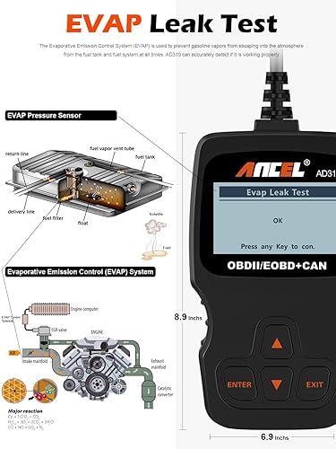 ANCEL AD310 OBD2 SCANNER - READ & CLEAR CAR ENGINE FAULT CODES (BLACK)