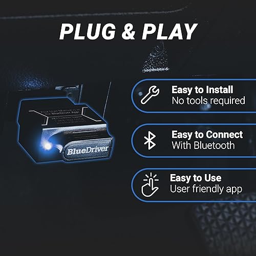 LEMUR BLUEDRIVER BLUETOOTH OBD2 SCAN TOOL - NO SUBSCRIPTION, CAR CODE READER - DIAGNOSE ENGINE, ABS, AIRBAG - 7000+ ISSUES