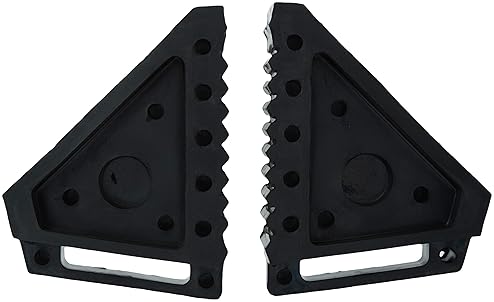 MAXXHAUL HEAVY DUTY BLACK WHEEL CHOCK 2-PACK, 8" X 4" X 6" BY MAXXHAUL - SOLID RUBBER