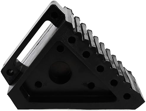 MAXXHAUL HEAVY DUTY BLACK WHEEL CHOCK 2-PACK, 8" X 4" X 6" BY MAXXHAUL - SOLID RUBBER