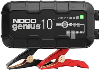 NOCO GENIUS10 SMART CAR BATTERY CHARGER FOR 6V/12V AUTOMOTIVE, MOTORCYCLE, ATV, LITHIUM, DEEP CYCLE BATTERIES