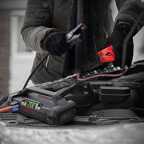 LOKITHOR PORTABLE CAR JUMP STARTER WITH AIR COMPRESSOR - 1500A 12V, 150 PSI TIRE INFLATOR, 24-MONTH STANDBY