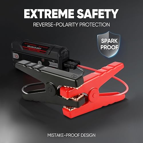 LOKITHOR 2000A 12V LITHIUM JUMP STARTER WITH CONNECTMAX TECH FOR GAS & DIESEL ENGINES