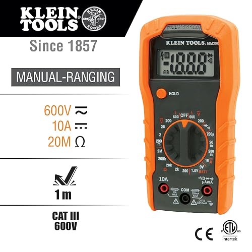 KLEIN TOOLS 69149P ELECTRICAL TEST KIT: MULTIMETER, VOLTAGE TESTER, OUTLET TESTER - LEADS & BATTERIES