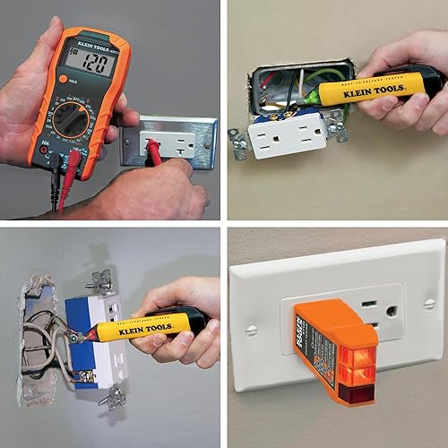KLEIN TOOLS 69149P ELECTRICAL TEST KIT: MULTIMETER, VOLTAGE TESTER, OUTLET TESTER - LEADS & BATTERIES