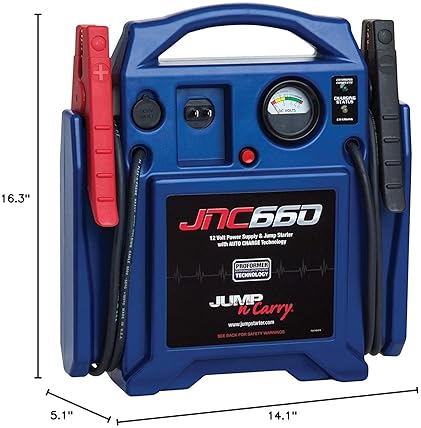 CLORE AUTOMOTIVE JUMP-N-CARRY JNC660 1700 PEAK AMP JUMP STARTER, BLUE
