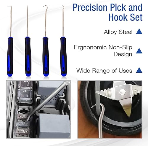 BYNIIUR TRIM REMOVAL TOOL SET FOR AUTO CLIPS & FASTENERS, BLUE