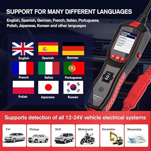 TOPDIAG AUTOMOTIVE ELECTRICAL TESTER FOR CARS 6V-30V, CIRCUIT BREAKER FINDER TOOL, VOLTAGE TESTER - P150