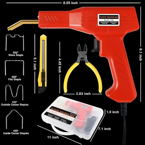 ATOLS PLASTIC WELDER KIT WITH 1000 STAPLES FOR CAR BUMPER REPAIR