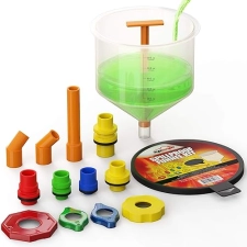 EPAUTO RADIATOR COOLANT FILLING FUNNEL KIT WITH SPILL-PROOF DESIGN