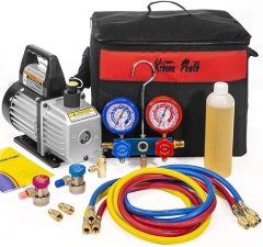 XTREMEPOWERUS 3CFM 1/4 HP VACUUM PUMP HVAC A/C REFRIGERATION MANIFOLD GAUGE