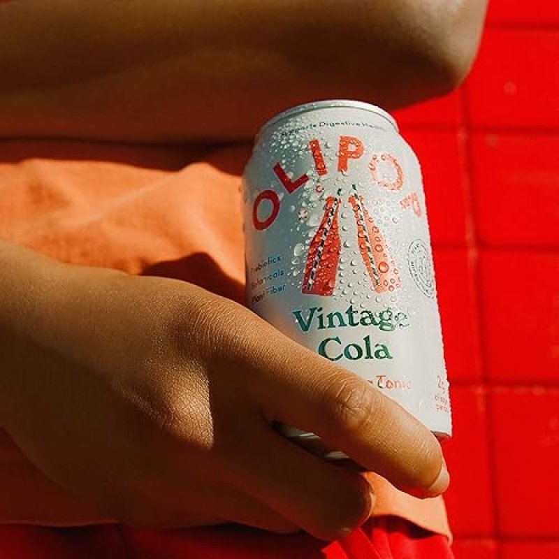 OLIPOP VINTAGE COLA PREBIOTIC SODA - 12OZ (12-CANS), GLUTEN-FREE, VEGAN, GMO-FREE
