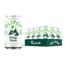 OLIPOP RIDGE RUSH PREBIOTIC SODA - PREBIOTICS, FIBER, BOTANICALS - GLUTEN-FREE, VEGAN, GMO-FREE - 12OZ (12 CANS)