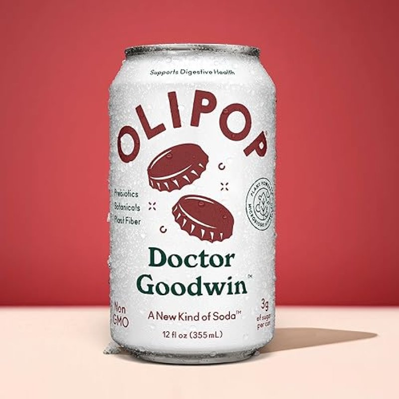 OLIPOP DR. GOODWIN SPARKLING TONIC: PREBIOTIC SOFT DRINK FOR DIGESTIVE & IMMUNE HEALTH