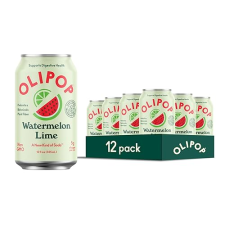 OLIPOP PREBIOTIC SODA - FIBER-RICH, VEGAN, GLUTEN-FREE WATERMELON LIME