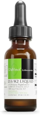 DAVINCI LABS D3 K2 LIQUID VITAMIN SUPPLEMENT - BONE HEALTH HEART SUPPORT CALCIUM ABSORPTION - 30ML