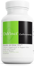 DAVINCI LABS HAIR EFFECTS - HAIR GROWTH & SKIN SUPPORT SUPPLEMENT - BIOTIN, ZINC, COPPER, SAW PALMETTO & GRAPE SEED - 90 CAPSULES