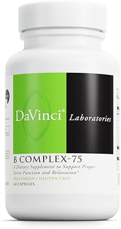 DAVINCI LABS B COMPLEX-75 CAPSULES - RELAXATION & NERVE SUPPORT - VEGETARIAN & GLUTEN-FREE