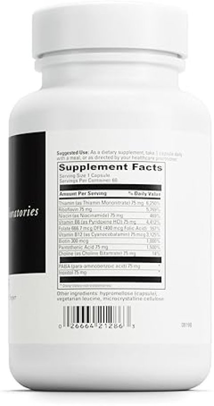 DAVINCI LABS B COMPLEX-75 CAPSULES - RELAXATION & NERVE SUPPORT - VEGETARIAN & GLUTEN-FREE