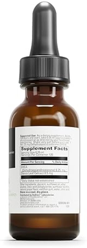 DAVINCI LABS LIPOSOMAL DHEA LIQUID - IMMUNE & THYROID SUPPORT SUPPLEMENT WITH STEVIA - 30ML