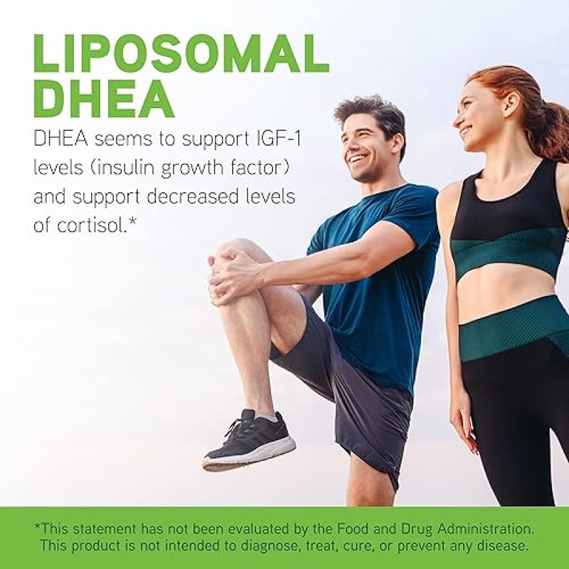 DAVINCI LABS LIPOSOMAL DHEA LIQUID - IMMUNE & THYROID SUPPORT SUPPLEMENT WITH STEVIA - 30ML