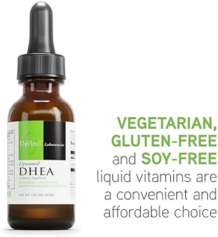 DAVINCI LABS LIPOSOMAL DHEA LIQUID - IMMUNE & THYROID SUPPORT SUPPLEMENT WITH STEVIA - 30ML