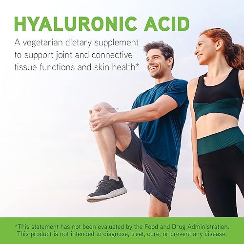 DAVINCI LABS HYALURONIC ACID DIETARY SUPPLEMENT - JOINT, CARTILAGE, AND SKIN SUPPORT - GLUTEN-FREE - 60 CAPS