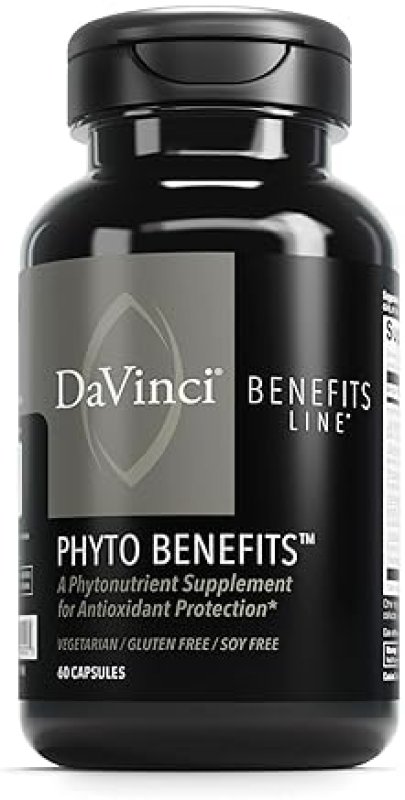 DAVINCI LABS PHYTO BENEFITS CAPSULES WITH CURCUMIN & GREEN TEA - HEART, BRAIN & IMMUNE SUPPORT - 60 CT