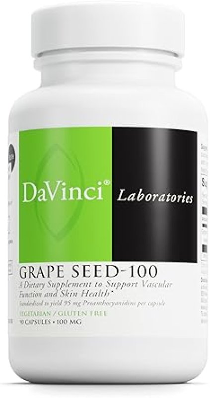 DAVINCI LABS GRAPE SEED-100 DIETARY SUPPLEMENT - IMMUNE SUPPORT & VASCULAR FUNCTION - 100MG EXTRACT - GLUTEN-FREE - 90 CAPSULES