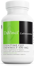 DAVINCI LABS COQ10 CHEWMELT 100MG - SUPPORTS LIVER, BRAIN, HEART HEALTH - 60 CHEWABLE TABLETS