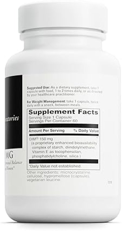 DAVINCI LABS DIMPRO 150MG CAPSULES - HORMONAL BALANCE & ESTROGEN METABOLISM SUPPORT - GLUTEN-FREE - 60 SERVINGS