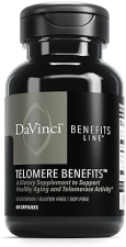 DAVINCI LABS TELOMERE BENEFITS DIETARY SUPPLEMENT - SUPPORTS HEALTHY AGING, MEMORY & ANTIOXIDANT LEVELS - ASTRAGALUS ROOT EXTRACT - GLUTEN-FREE - 60 CAPS