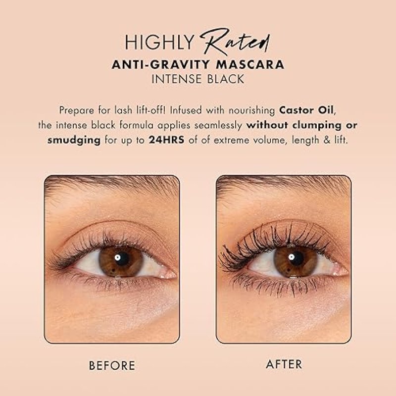 MILANI ANTI-GRAVITY BLACK MASCARA WITH CASTOR OIL - VOLUME & LENGTH