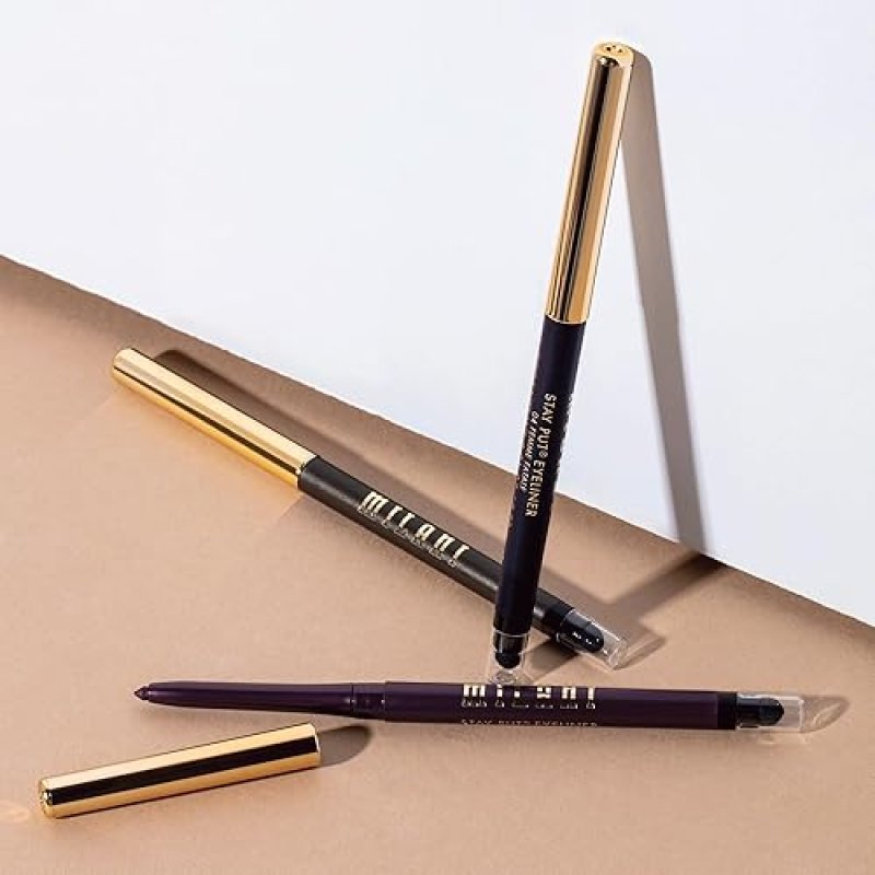 MILANI STAY PUT EYELINER - AFTER DARK, CRUELTY-FREE SELF-SHARPENING EYE PENCIL - HIGH PIGMENT SHADES FOR LONG WEAR