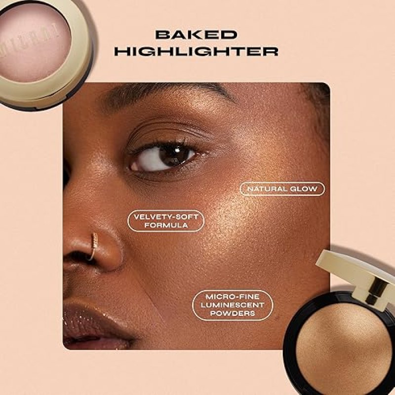 MILANI BAKED HIGHLIGHTER DOLCE PERLA - SHIMMERY CRUELTY-FREE POWDER, 0.25 OZ