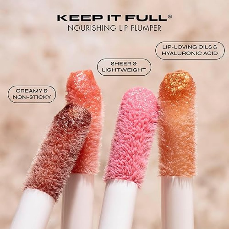 MILANI LIP GLOSS: NOURISHING LIP PLUMPER WITH HYALURONIC ACID & PEPTIDES - CHAMPAGNE
