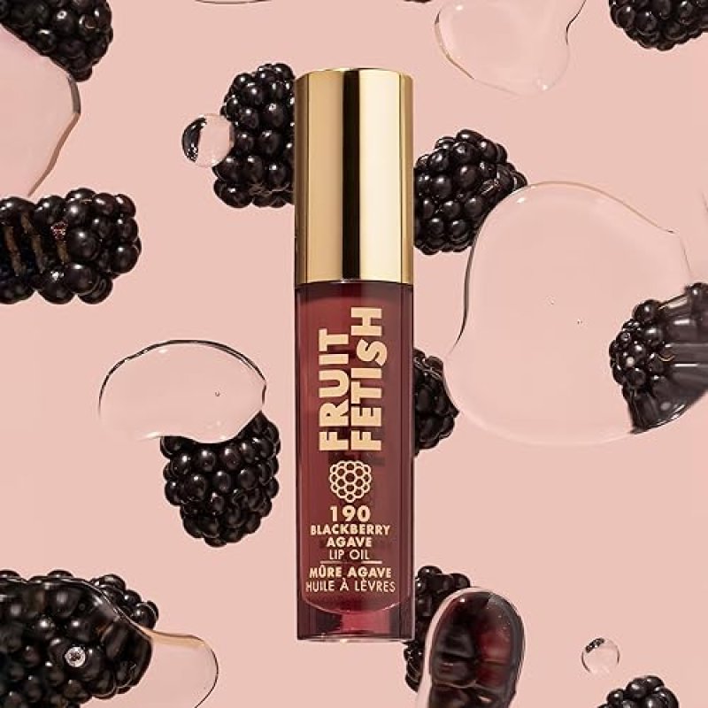 MILANI FRUIT FETISH LIP OIL WITH VITAMIN E - BLACKBERRY AGAVE HYDRATING LIP TREATMENT