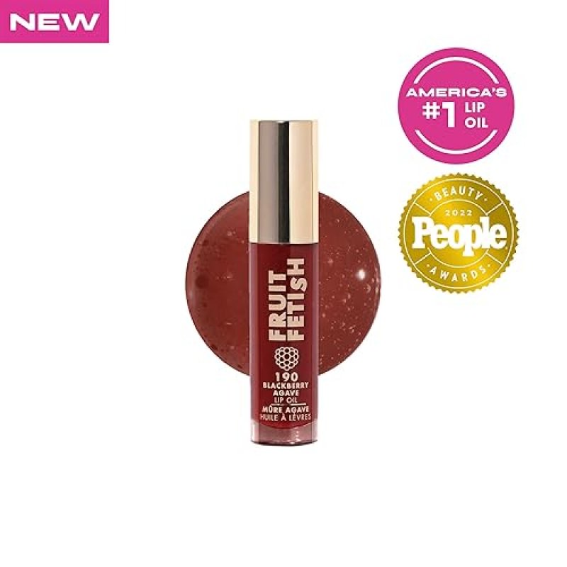 MILANI FRUIT FETISH LIP OIL WITH VITAMIN E - BLACKBERRY AGAVE HYDRATING LIP TREATMENT