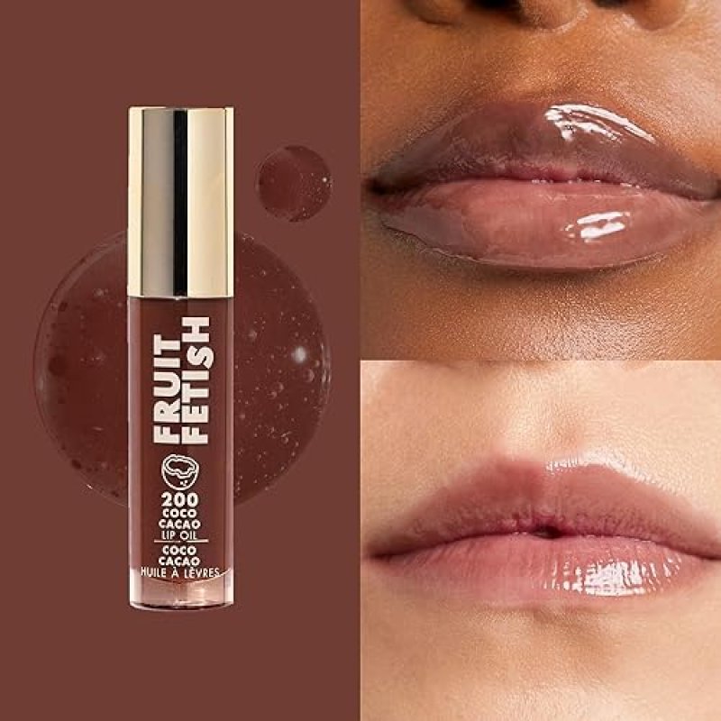 MILANI FRUIT FETISH LIP OIL - COCO CACAO: HYDRATING LIP TREATMENT WITH VITAMIN E & FRUIT EXTRACTS