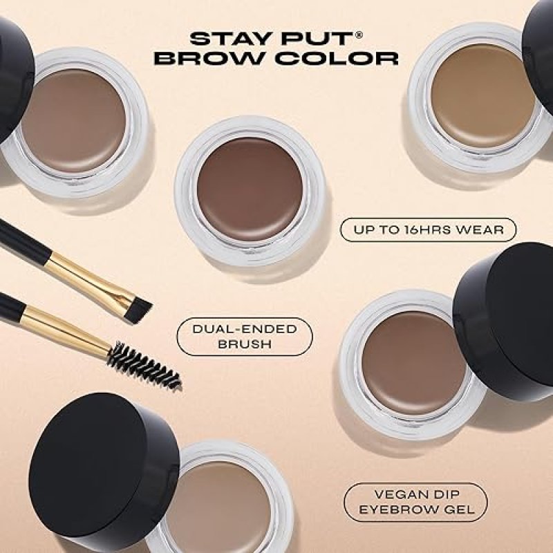 MILANI STAY PUT BROW COLOR - BRUNETTE (0.09 OZ) VEGAN, CRUELTY-FREE BROW COLOR FOR FILLING AND SHAPING BROWS