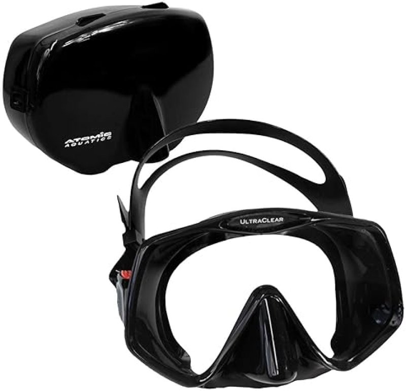ATOMIC AQUATICS FRAMELESS 2 SCUBA DIVING SNORKELING MASK | WIDE VIEW | SOFT SEAL | TRAVEL CASE | LARGE FIT