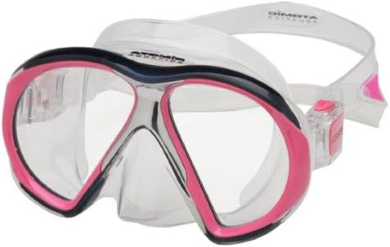 ATOMIC AQUATICS SUB FRAME MASK - CLEAR/PINK, MEDIUM FIT - DIVING SNORKELING GEAR