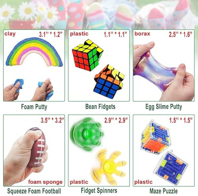 SCIENTOY SENSORY FIDGET TOY SET FOR ADD, OCD, AUTISM - STRESS RELIEF WITH MOTION TIMER, 35 PCS GIFT BOX