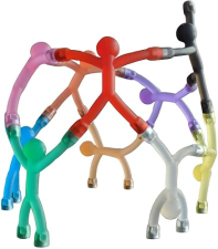 MAGMEN STRETCHY MAGNETIC TRAVEL FIDGET TOYS FOR KIDS & ADULTS, AGES 3+, SET OF 10 OPAQUE