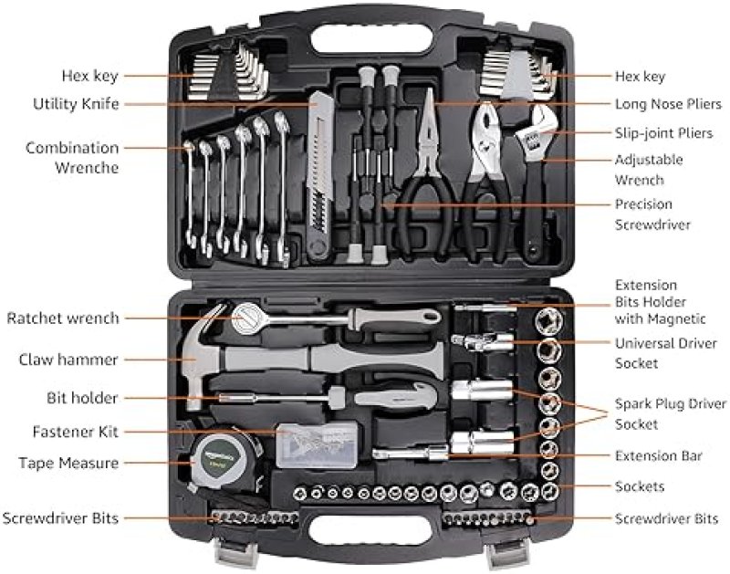 AMAZON 131-PIECE HOUSEHOLD HAND TOOL SET FOR GENERAL USE