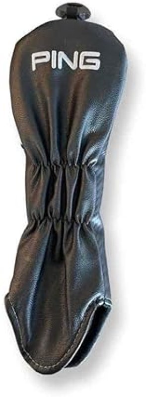 PING BLACK LEATHER PING G430 FAIRWAY WOOD HEADCOVER WITH ADJUSTABLE NUMBER TAG