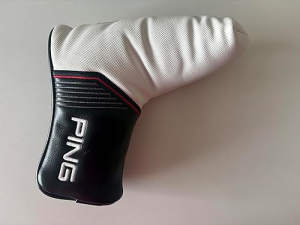 PING 2021 PING ANSER BLADE BLACK/WHITE MAGNETIC HEADCOVER - PREMIUM QUALITY