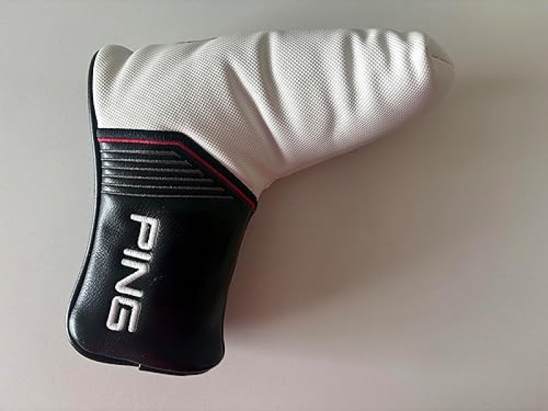 PING 2021 PING ANSER BLADE BLACK/WHITE MAGNETIC HEADCOVER - PREMIUM QUALITY